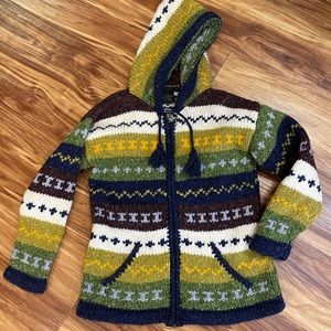 INVISIBLE WORLD Juneau Alaska Boy's Hooded Knit Sweater Boy's 6
